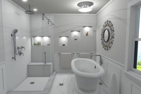 Powisset St – Dover MA – Master Bathroom Design